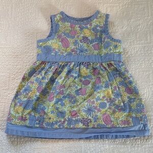 Hanna Andersson Floral Dress - Blue and Yellow